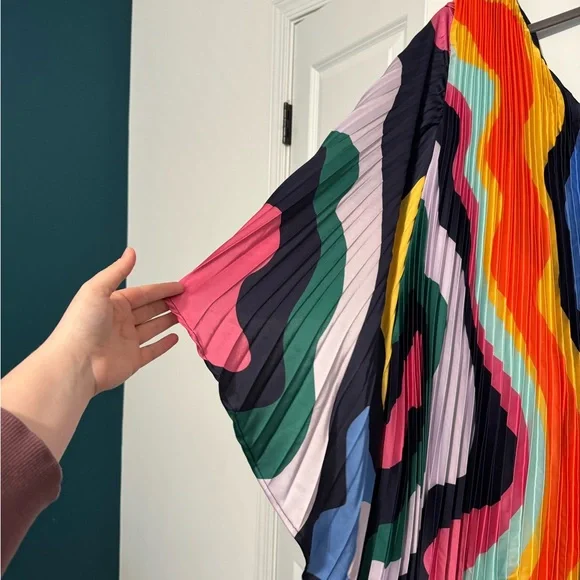 Anthropologie Colorful Wave One-Shoulder Jumpsuit - Picture 3 of 7